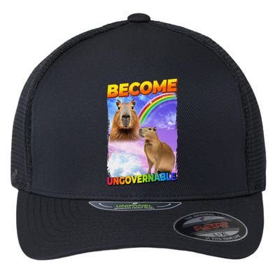 Become Ungovernable Capybara Capibara Pop Culture Flexfit Unipanel Trucker Cap