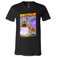 Become Ungovernable Capybara Capibara Pop Culture V-Neck T-Shirt