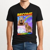 Become Ungovernable Capybara Capibara Pop Culture V-Neck T-Shirt
