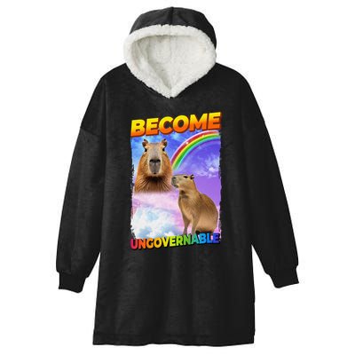 Become Ungovernable Capybara Capibara Pop Culture Hooded Wearable Blanket