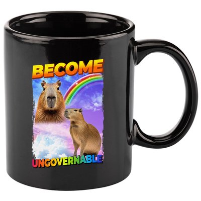 Become Ungovernable Capybara Capibara Pop Culture 11oz C Handle Ceramic Mug