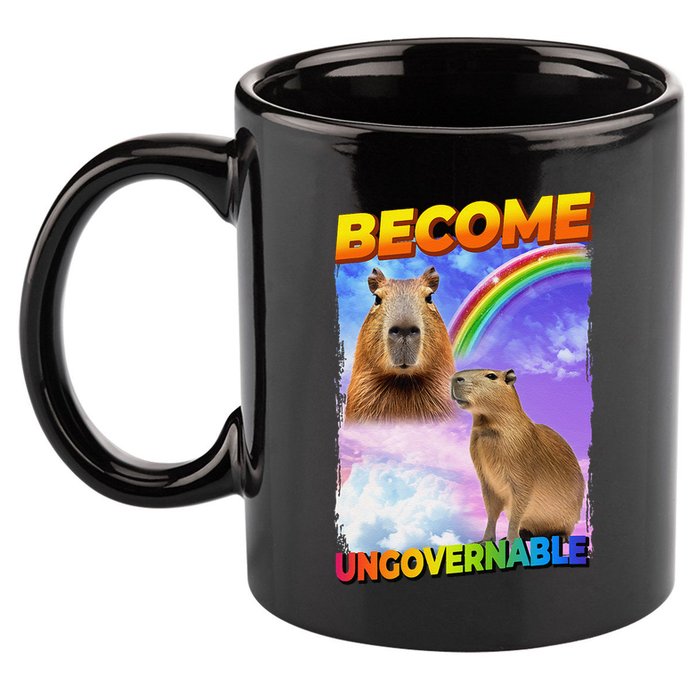 Become Ungovernable Capybara Capibara Pop Culture 11oz C Handle Ceramic Mug