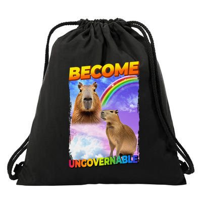 Become Ungovernable Capybara Capibara Pop Culture Drawstring Bag