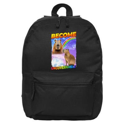 Become Ungovernable Capybara Capibara Pop Culture 16 in Basic Backpack