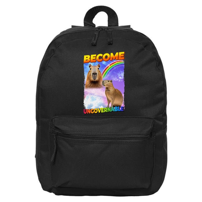 Become Ungovernable Capybara Capibara Pop Culture 16 in Basic Backpack