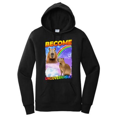 Become Ungovernable Capybara Capibara Pop Culture Women's Pullover Hoodie