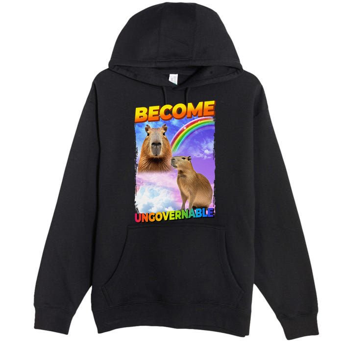 Become Ungovernable Capybara Capibara Pop Culture Premium Pullover Hoodie
