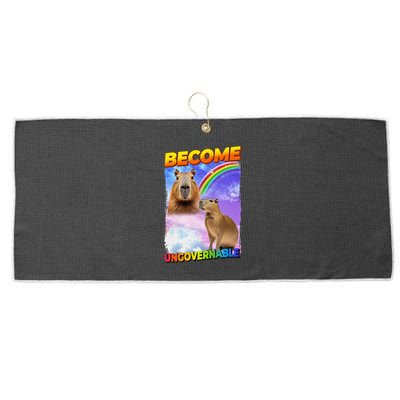 Become Ungovernable Capybara Capibara Pop Culture Large Microfiber Waffle Golf Towel