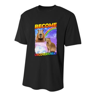 Become Ungovernable Capybara Capibara Pop Culture Youth Performance Sprint T-Shirt