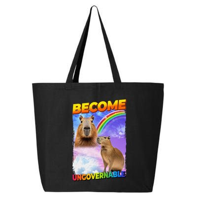 Become Ungovernable Capybara Capibara Pop Culture 25L Jumbo Tote
