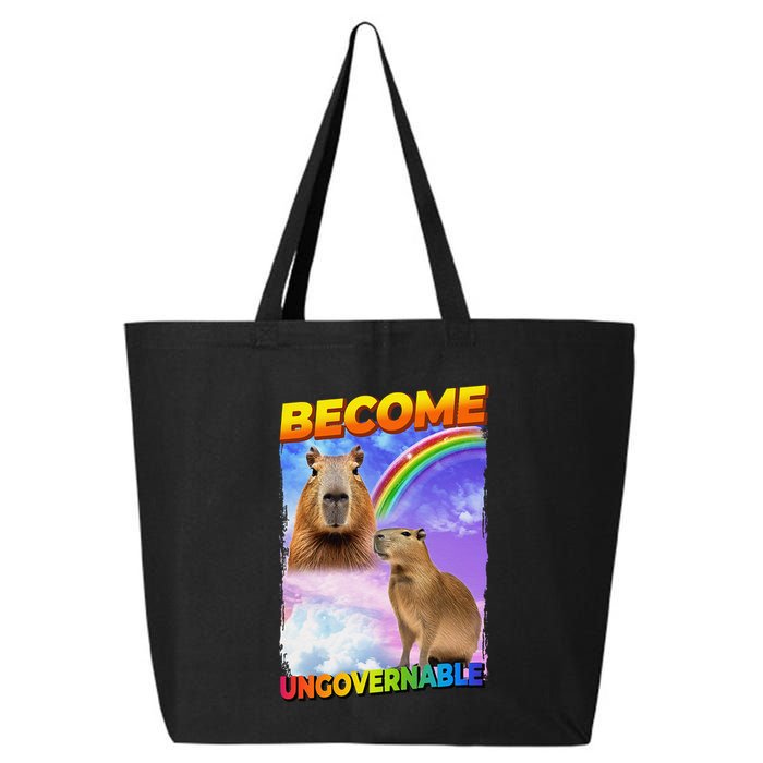 Become Ungovernable Capybara Capibara Pop Culture 25L Jumbo Tote