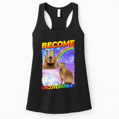 Become Ungovernable Capybara Capibara Pop Culture Womens Tank Top