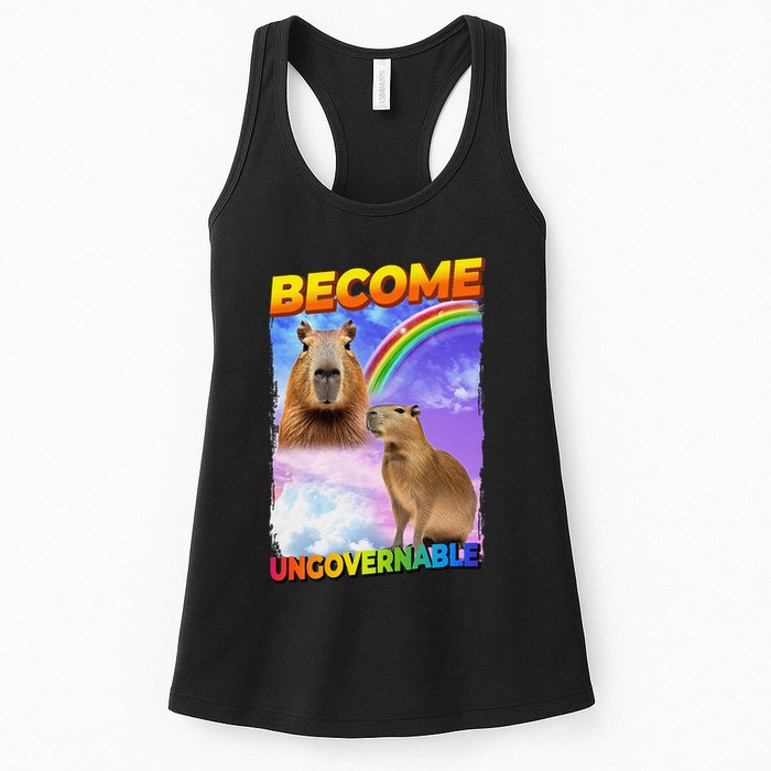Become Ungovernable Capybara Capibara Pop Culture Womens Tank Top
