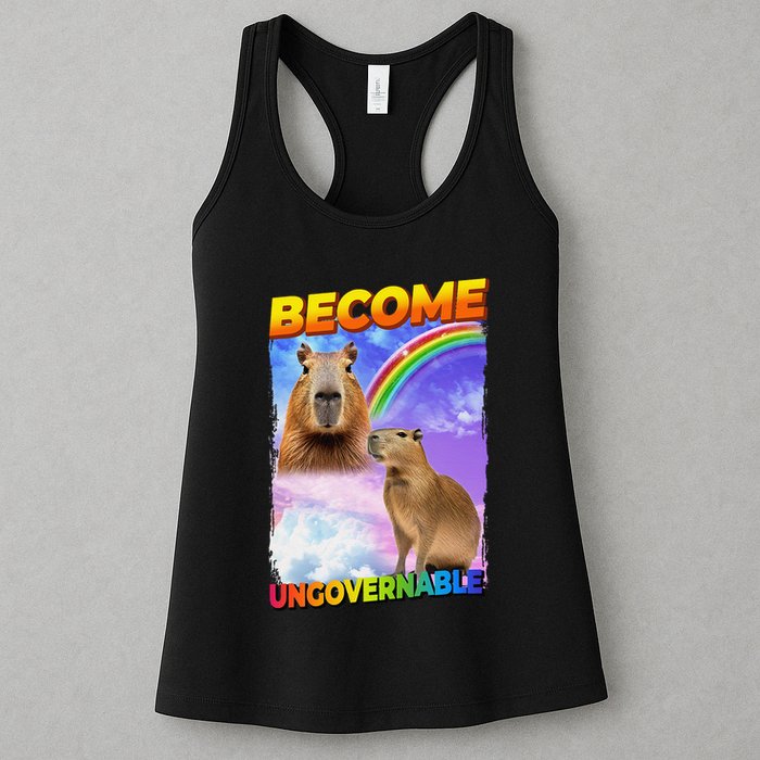 Become Ungovernable Capybara Capibara Pop Culture Womens Tank Top