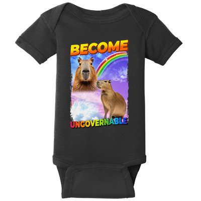 Become Ungovernable Capybara Capibara Pop Culture Baby Bodysuit