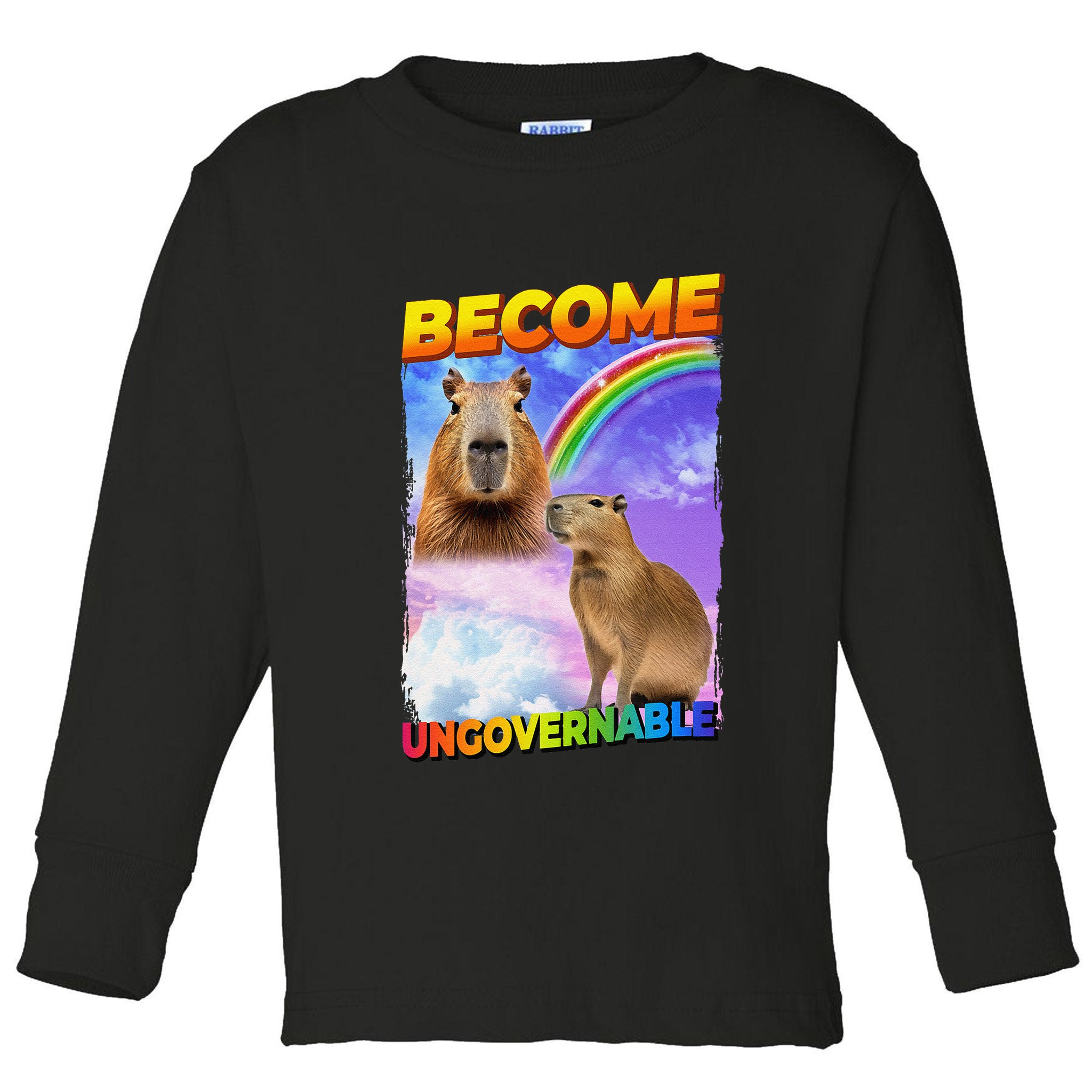 Become Ungovernable Capybara Capibara Pop Culture Toddler Long Sleeve Shirt