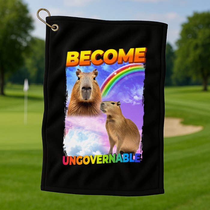 Become Ungovernable Capybara Capibara Pop Culture Golf Towel