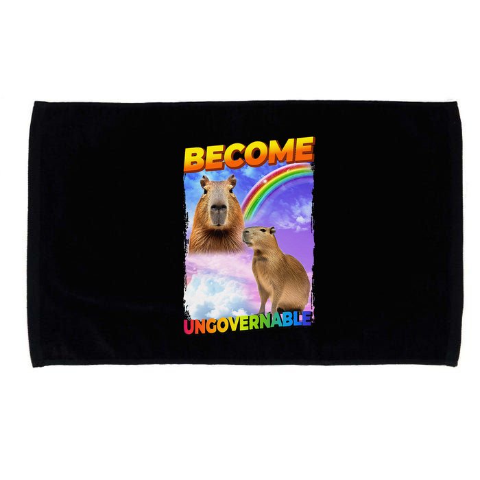 Become Ungovernable Capybara Capibara Pop Culture Microfiber Hand Towel