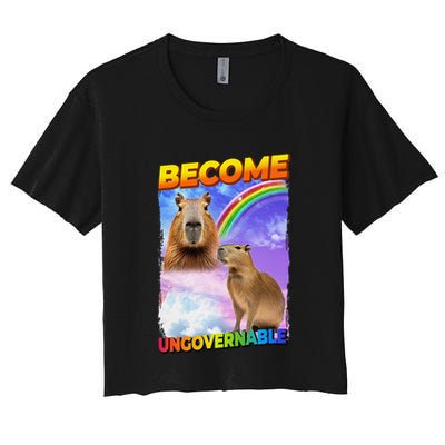Become Ungovernable Capybara Capibara Pop Culture Crop Top