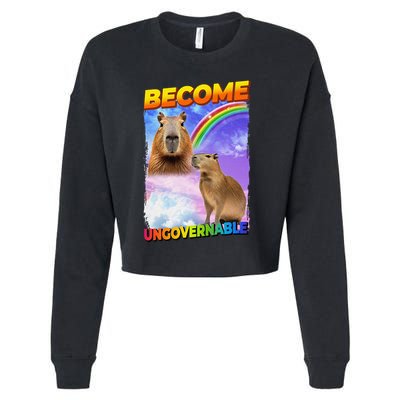 Become Ungovernable Capybara Capibara Pop Culture Cropped Pullover Crew