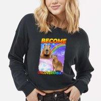 Become Ungovernable Capybara Capibara Pop Culture Cropped Pullover Crew
