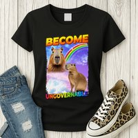 Become Ungovernable Capybara Capibara Pop Culture Womens T-Shirt