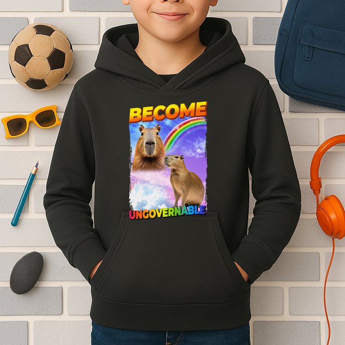 Become Ungovernable Capybara Capibara Pop Culture Kids Hoodie
