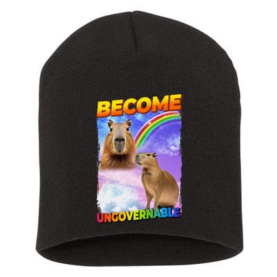Become Ungovernable Capybara Capibara Pop Culture Short Acrylic Beanie