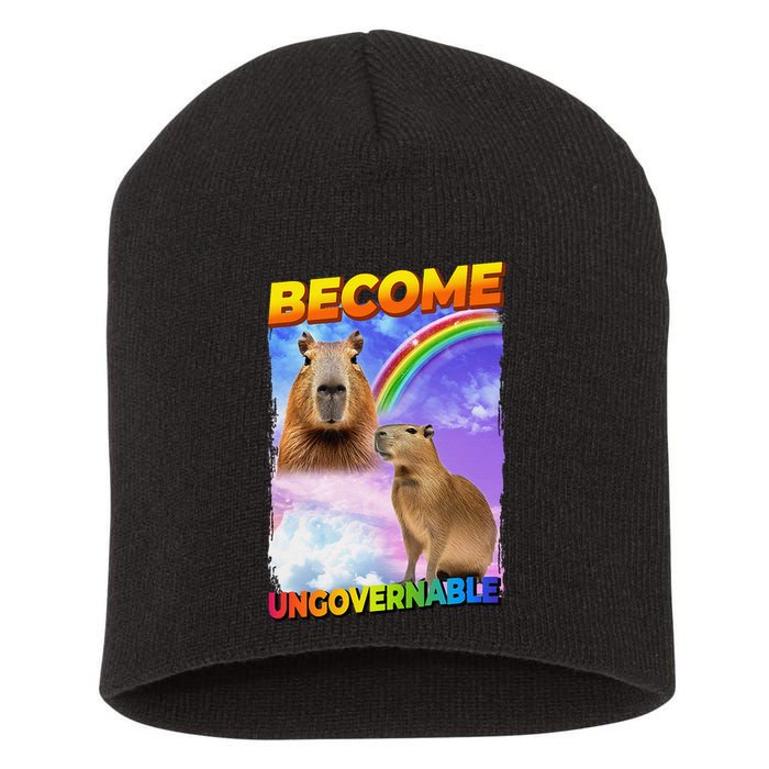 Become Ungovernable Capybara Capibara Pop Culture Short Acrylic Beanie