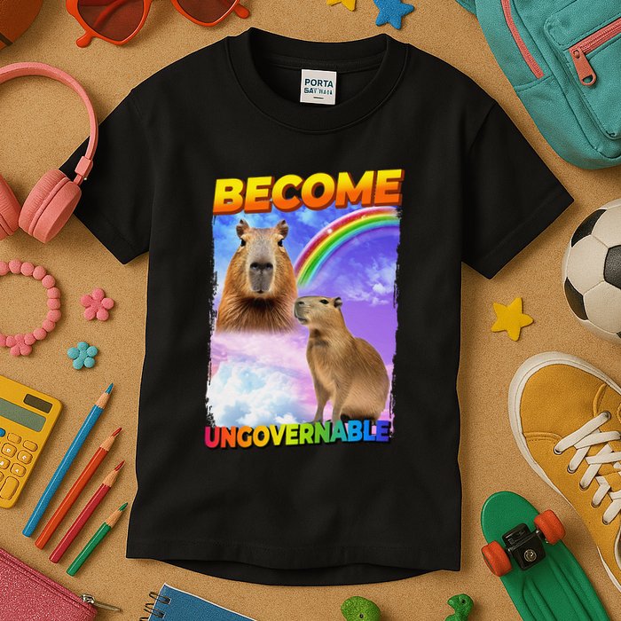 Become Ungovernable Capybara Capibara Pop Culture Kids T-Shirt