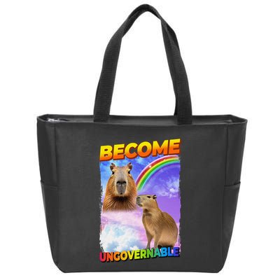 Become Ungovernable Capybara Capibara Pop Culture Zip Tote Bag