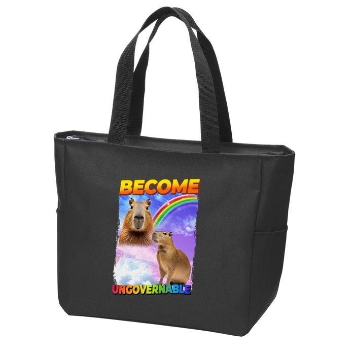 Become Ungovernable Capybara Capibara Pop Culture Zip Tote Bag