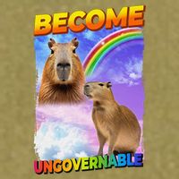 Become Ungovernable Capybara Capibara Pop Culture Garment-Dyed Women's Muscle Tee
