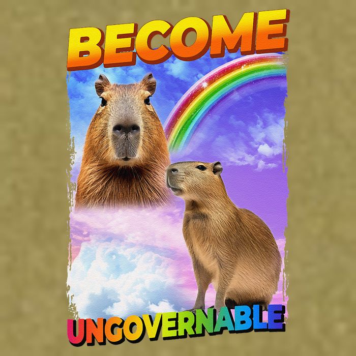 Become Ungovernable Capybara Capibara Pop Culture Garment-Dyed Women's Muscle Tee