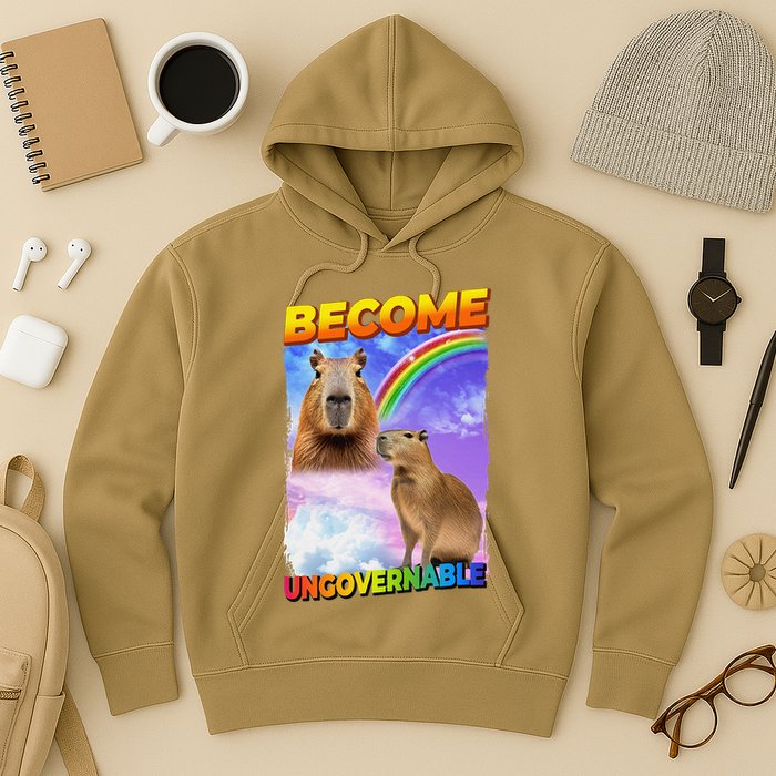 Become Ungovernable Capybara Capibara Pop Culture Hoodie