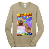 Become Ungovernable Capybara Capibara Pop Culture Tall Long Sleeve T-Shirt