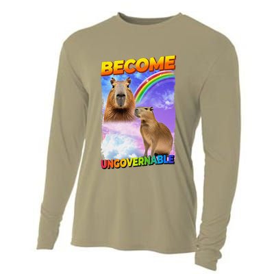 Become Ungovernable Capybara Capibara Pop Culture Cooling Performance Long Sleeve Crew