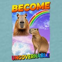 Become Ungovernable Capybara Capibara Pop Culture Sueded Cloud Jersey T-Shirt