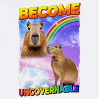 Become Ungovernable Capybara Capibara Pop Culture Garment-Dyed Sweatshirt