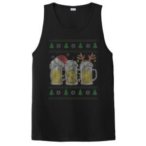 Beer ugly christmas sweater santa beer mugs ale lover xmas PosiCharge Competitor Tank