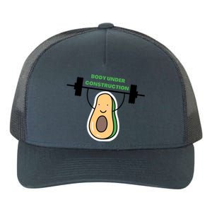 Body Under Construction Funny Motivational Workout Gym Lover Yupoong Adult 5-Panel Trucker Hat