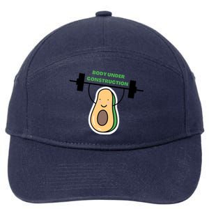 Body Under Construction Funny Motivational Workout Gym Lover 7-Panel Snapback Hat