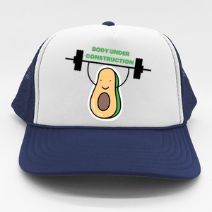 Body Under Construction Funny Motivational Workout Gym Lover Trucker Hat