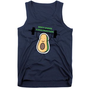 Body Under Construction Funny Motivational Workout Gym Lover Tank Top