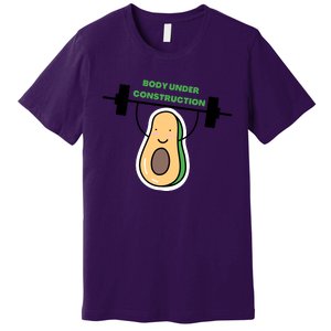 Body Under Construction Funny Motivational Workout Gym Lover Premium T-Shirt