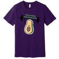 Body Under Construction Funny Motivational Workout Gym Lover Premium T-Shirt