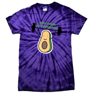 Body Under Construction Funny Motivational Workout Gym Lover Tie-Dye T-Shirt