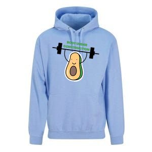 Body Under Construction Funny Motivational Workout Gym Lover Unisex Surf Hoodie