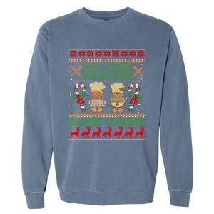 Baker Ugly Christmas Baking Cookies Sweater Gift Garment-Dyed Sweatshirt