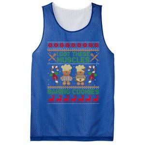 Baker Ugly Christmas Baking Cookies Sweater Gift Mesh Reversible Basketball Jersey Tank